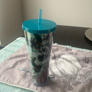 Starbucks tropical teal 240z. tumbler